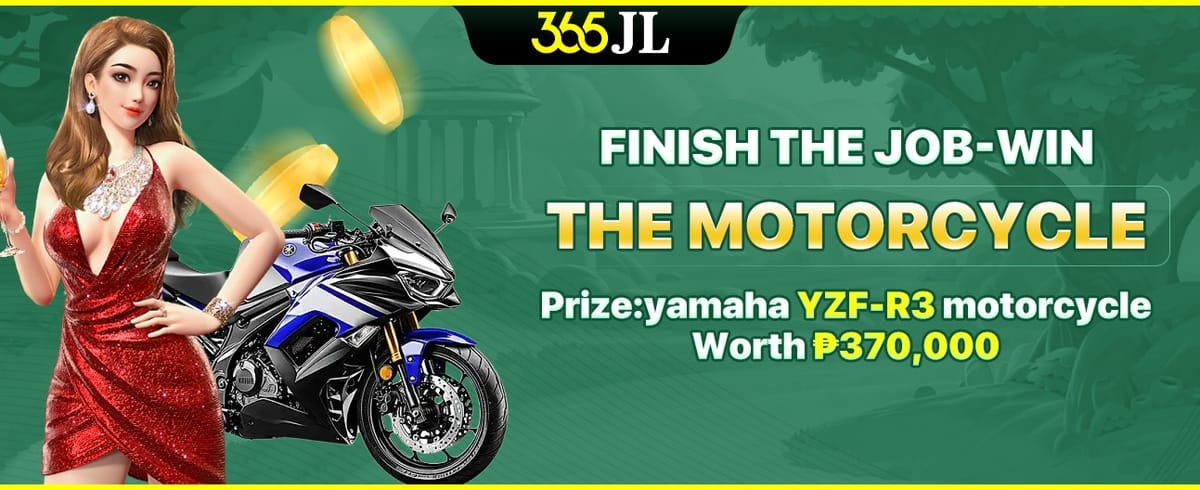 Finish the job-win The motorcycle Prize promotion banner