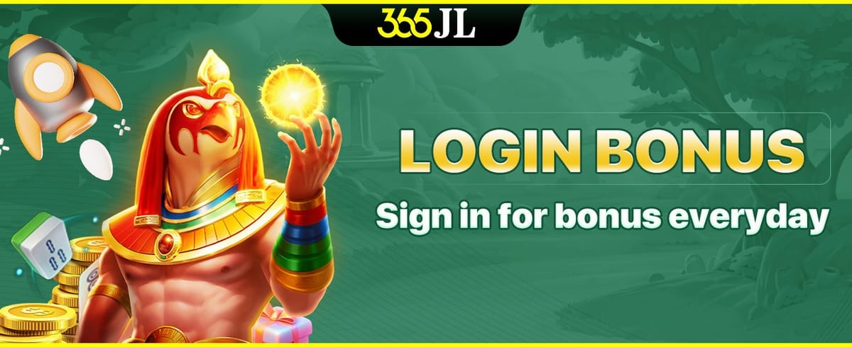 Login bonus Sign in for bonus Everyday promotion banner